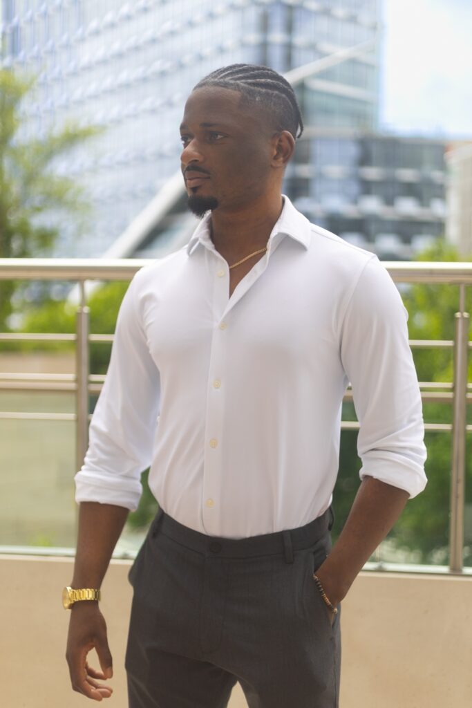 Dating profielfoto van een man een frontale foto maakt bij The Valley in Amsterdam